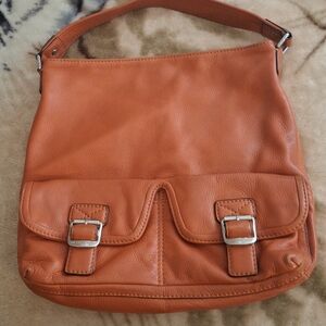 Michael Kors Orange Leather Shoulder Bag